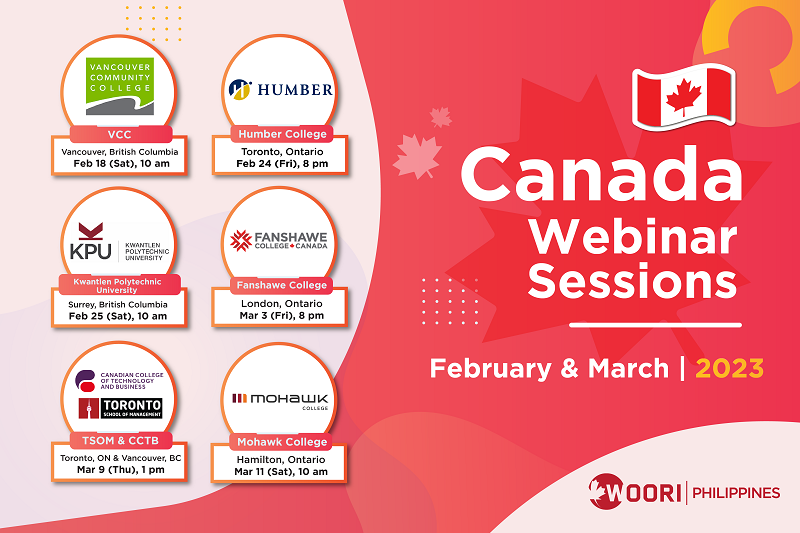 Canada Webinar Sessions Feb & Mar 2023 | Woori PH